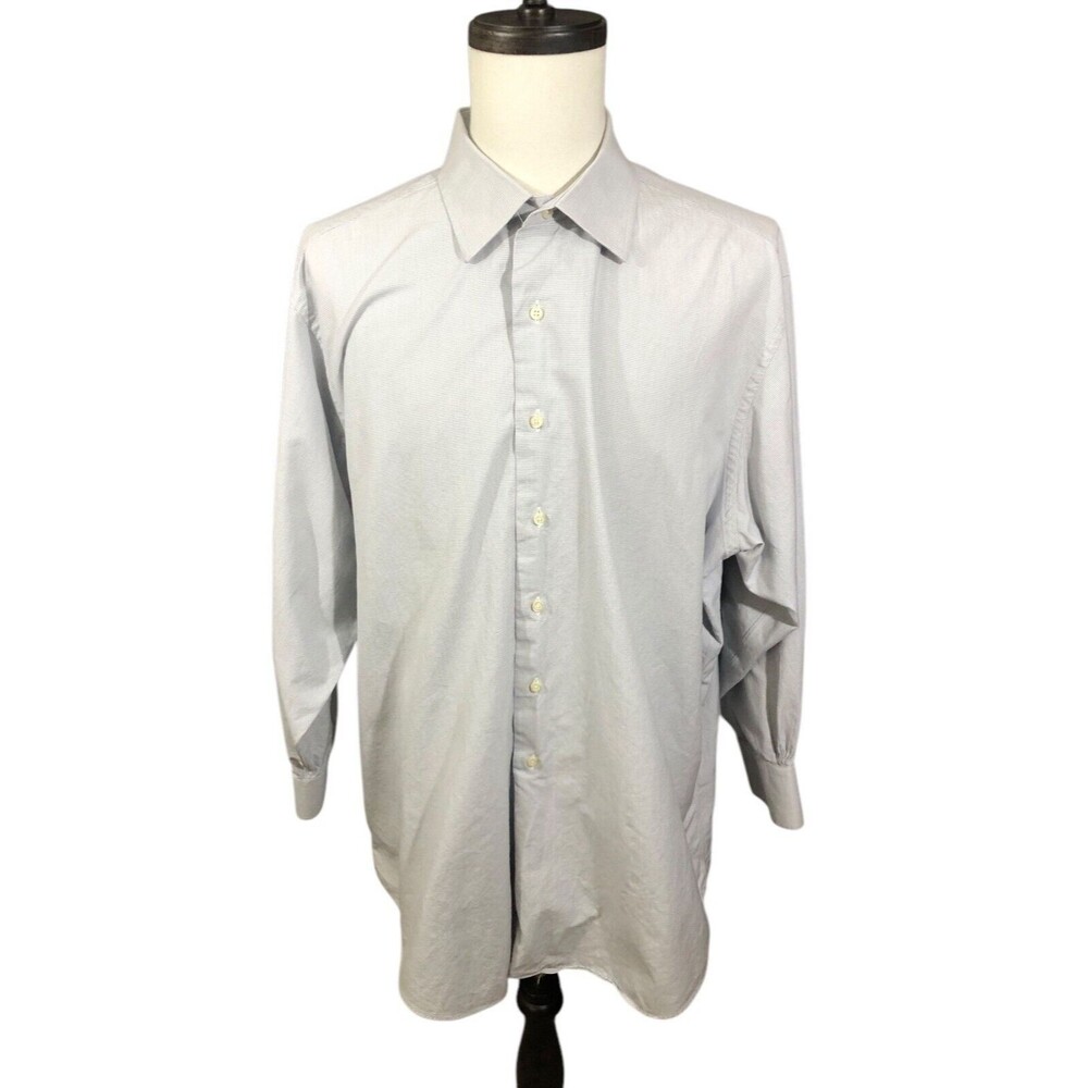Brooks Brothers Button Down Shirt Mens Blue XL Egyptian Cotton